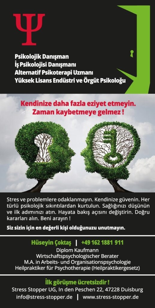 Stress-Stopper Flyer türkisch